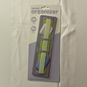 Laptop Organizer with Green and Blue Straps